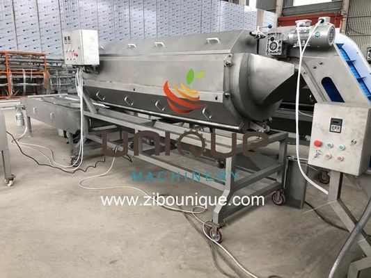 완벽한 껍질을 벗기는 효과와 함께 지속적인 감자 청소 및 닦는 처리 라인