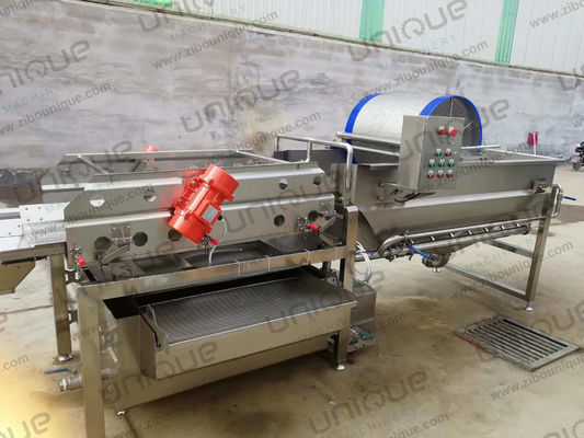 주문형 전압 1.5t / h 용량 채소 및 샐러드 세탁기 청소